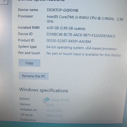 Dell Latitude 3500 i3 2.10GHZ 4GB 500GB HDD Windows 10 Pro Laptop Computer - ZeereeZ