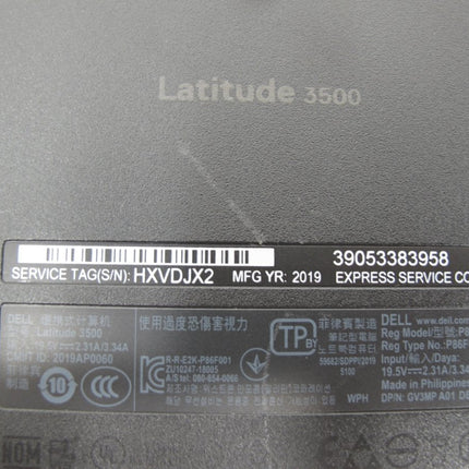 Dell Latitude 3500 i3 2.10GHZ 4GB 500GB HDD Windows 10 Pro Laptop Computer - ZeereeZ