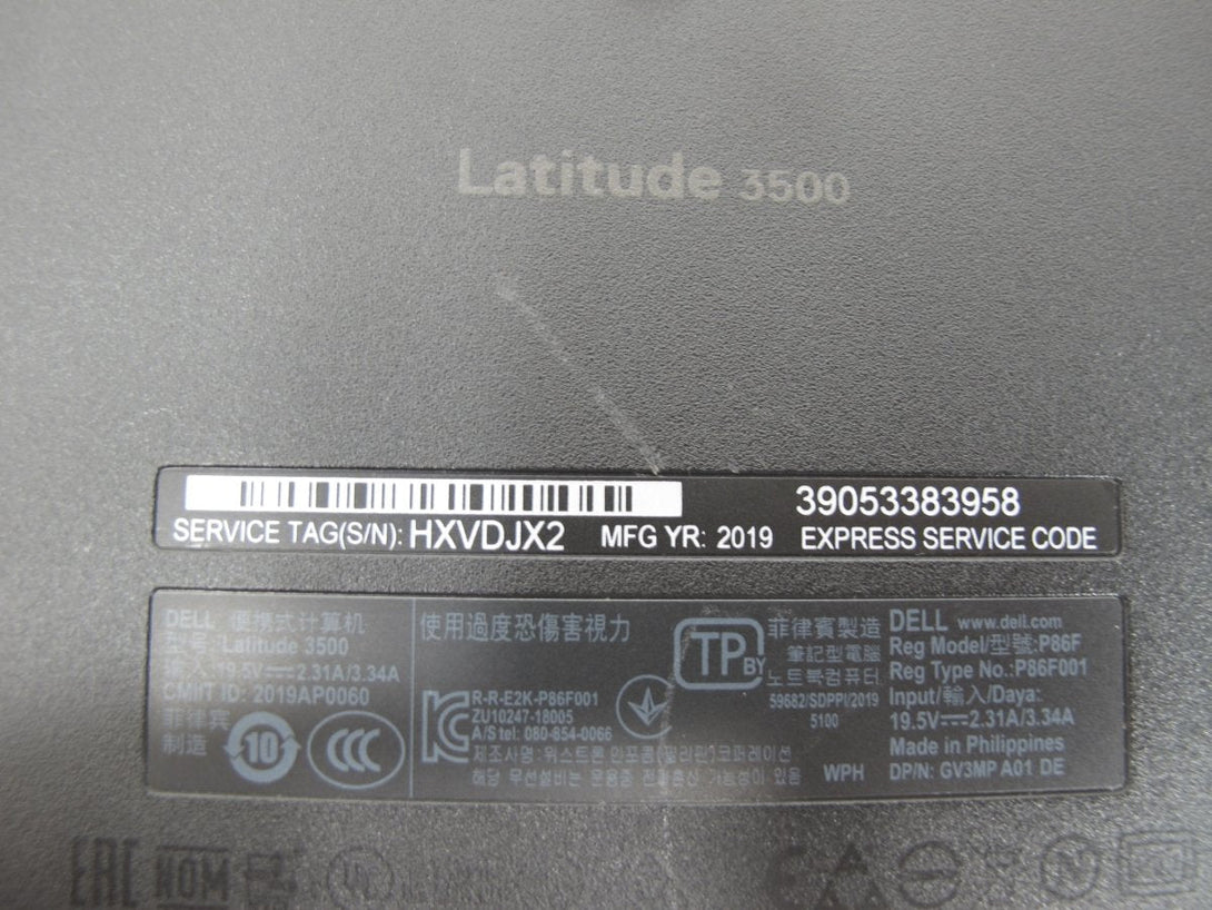 Dell Latitude 3500 i3 2.10GHZ 4GB 500GB HDD Windows 10 Pro Laptop Computer - ZeereeZ