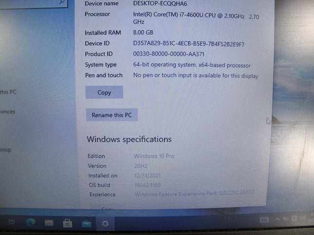 Dell Latitude E7440 2.10GHz Intel Core i5 8GB RAM 500GB HD Webcam Win 10 Pro - ZeereeZ