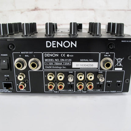 DENON DN - X120 Compact 2 Channel 3 Band EQ Audio DJ Mixer - ZeereeZ