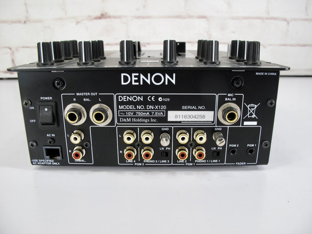 DENON DN - X120 Compact 2 Channel 3 Band EQ Audio DJ Mixer - ZeereeZ