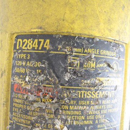 Dewalt D28474 8000 RPM 7 Inch Heavy Duty High Power Angle Grinder - ZeereeZ