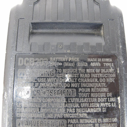 DeWALT DCB203 20V MAX 2Ah Lightweight Lithium - Ion Power Tool Battery - ZeereeZ