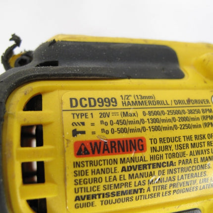 DeWalt DCD999 Flexvolt 20V Max XR Brushless 1/2 Hammer Drill 20 Volt - ZeereeZ