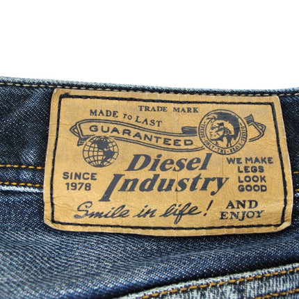 Diesel Zatiny Blue Jeans Denim Bootcut Wash 0073N Mens Button Fly Size 34 x 32 - ZeereeZ