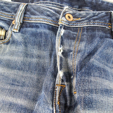 Diesel Zatiny Blue Jeans Denim Bootcut Wash 0073N Mens Button Fly Size 34 x 32 - ZeereeZ