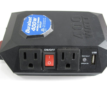 Duralast PL - 400W Mobile Power Outlet 400W 800W Peak DC to AC Inverter - ZeereeZ