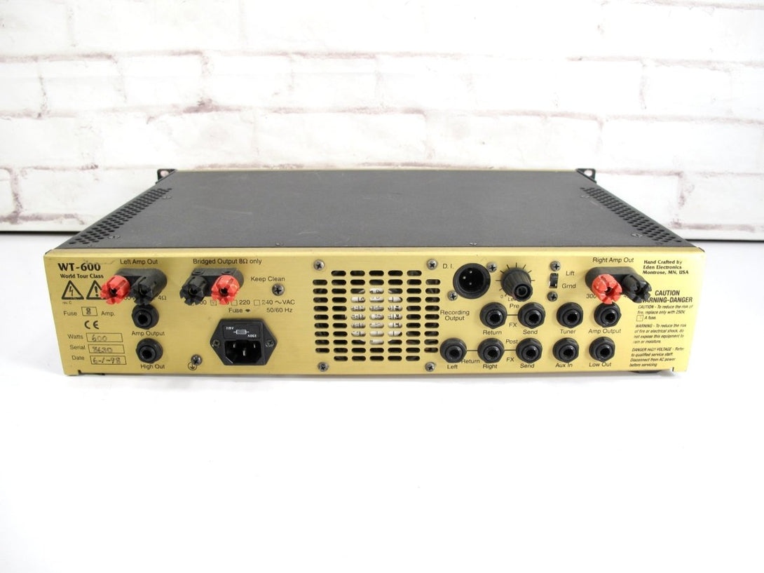 Eden WT - 600 Valve - Tech Road Runner Bass Amplifier Head USA 1998 - ZeereeZ