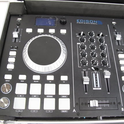 Edison Professional Scratch 3000 MkII Dual Deck DJ CD/MP3 Player w/ Case - ZeereeZ