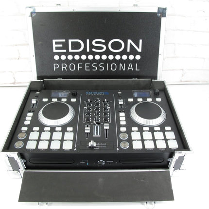 Edison Professional Scratch 3000 MkII Dual Deck DJ CD/MP3 Player w/ Case - ZeereeZ