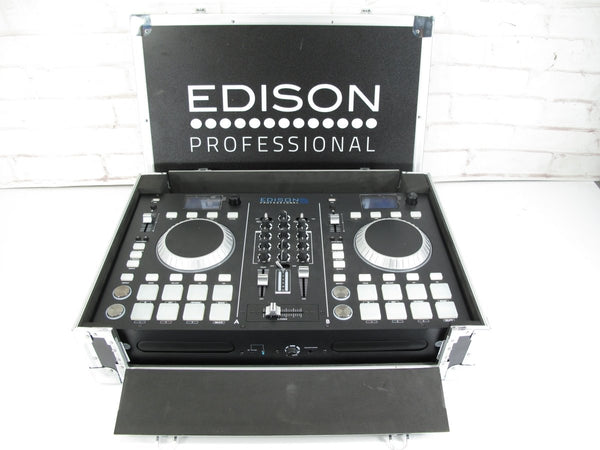 Edison Professional Scratch 3000 MkII Dual Deck DJ CD/MP3 Player w/ Case - ZeereeZ