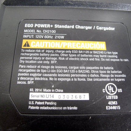EGO CH2100 56V Power+ 56 - Volt Lithium Genuine OEM Battery Charger - ZeereeZ