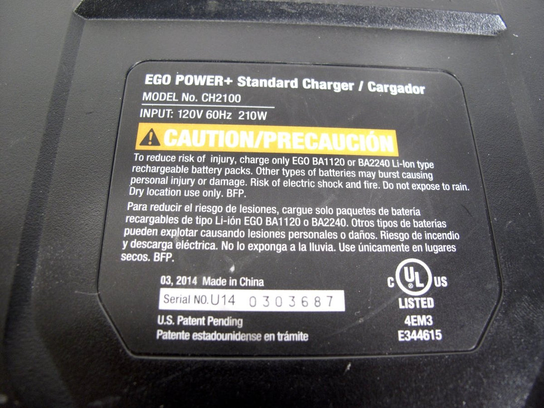 EGO CH2100 56V Power+ 56 - Volt Lithium Genuine OEM Battery Charger - ZeereeZ