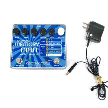 Electro - Harmonix Stereo Memory Man w/ Hazarai Guitar Looper Sampler Effects Pedal - ZeereeZ
