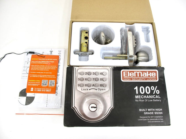 Elemake AX - MKD001 High Security Locks Keyless Entry Digital Pass Code - ZeereeZ