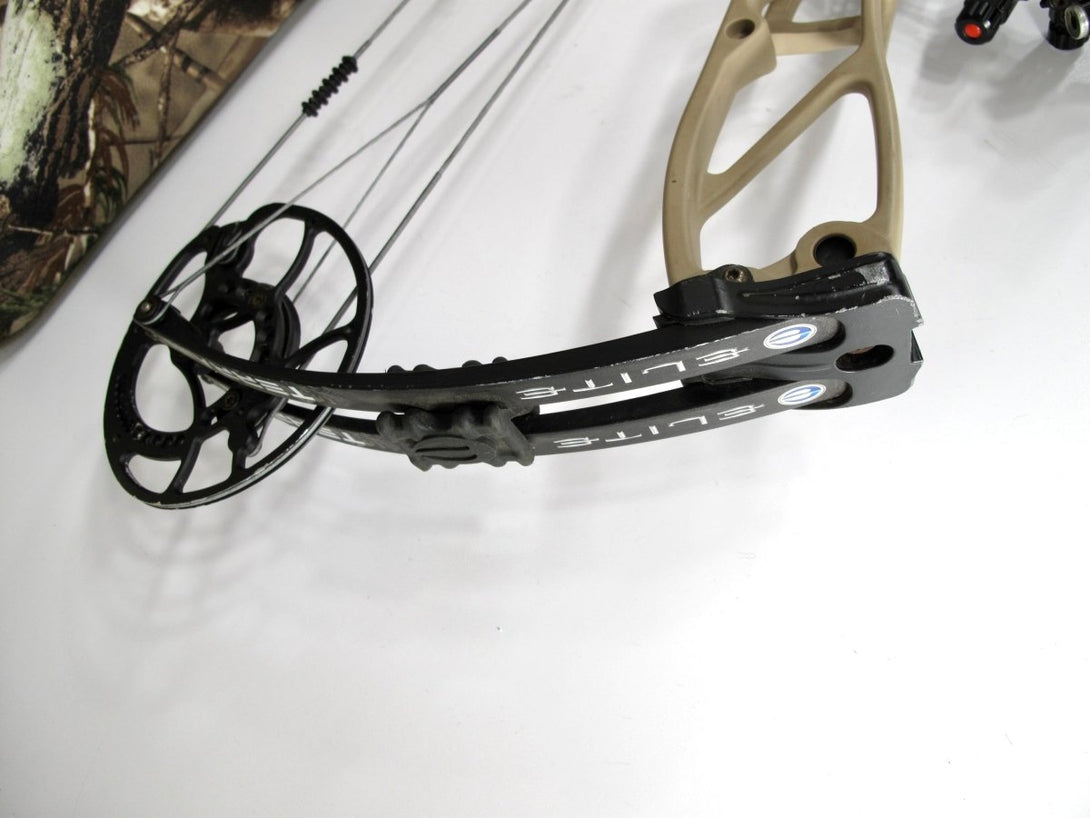 Elite Terrain 55 - 70# 25.5 - 31.5” Mountain Tan Compound Bow Right Hand - ZeereeZ