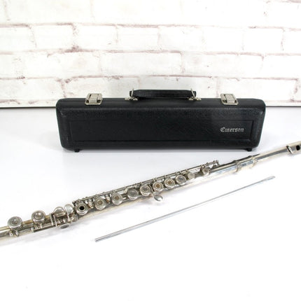 Emerson ELD EF1 Soprano Student C - Foot Silver Plated Nickel Flute with Case - ZeereeZ