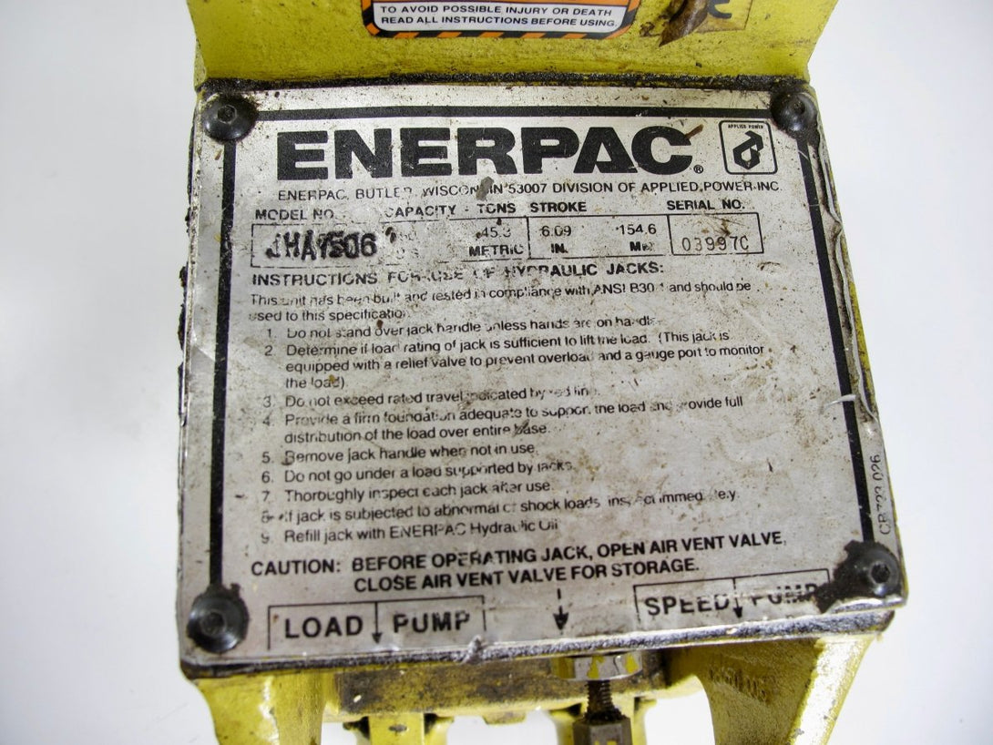 Enerpac JHA - 1506 150 Ton 6" Stroke Aluminum Hydraulic Hand Jack - ZeereeZ