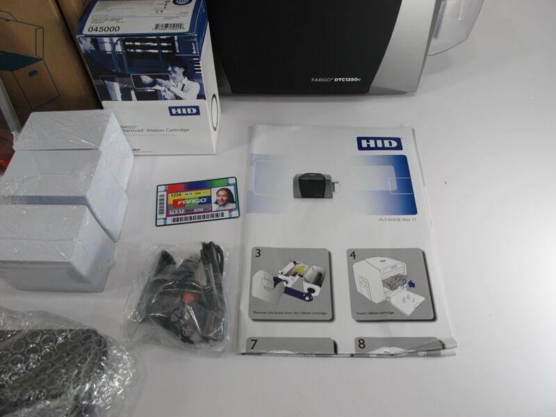 Fargo HID Printer DTC1250E 050000 ID Single Side / Direct - to - Card New - ZeereeZ