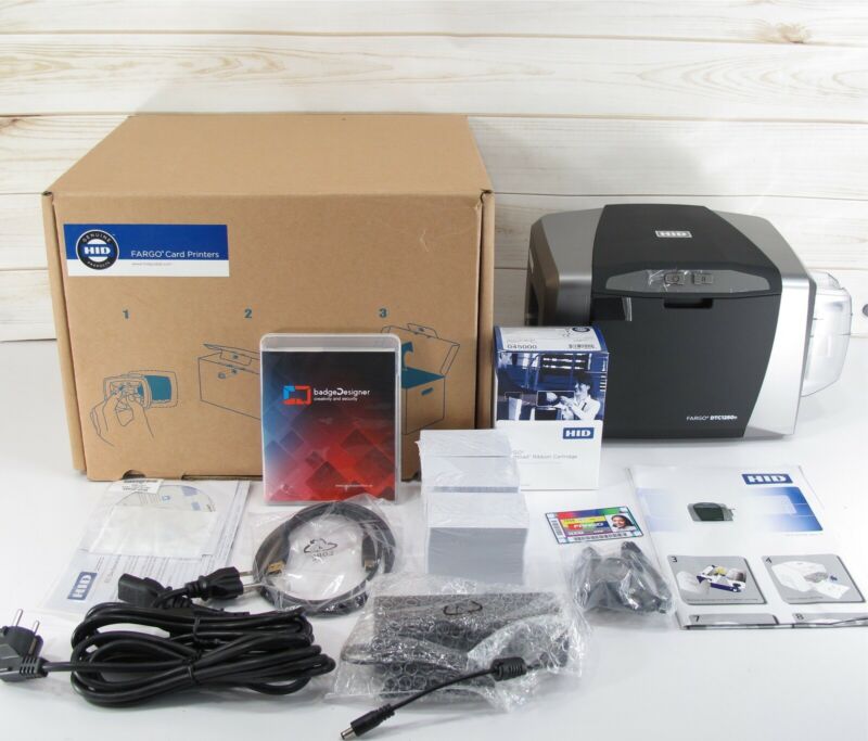 Fargo HID Printer DTC1250E 050000 ID Single Side / Direct - to - Card New - ZeereeZ