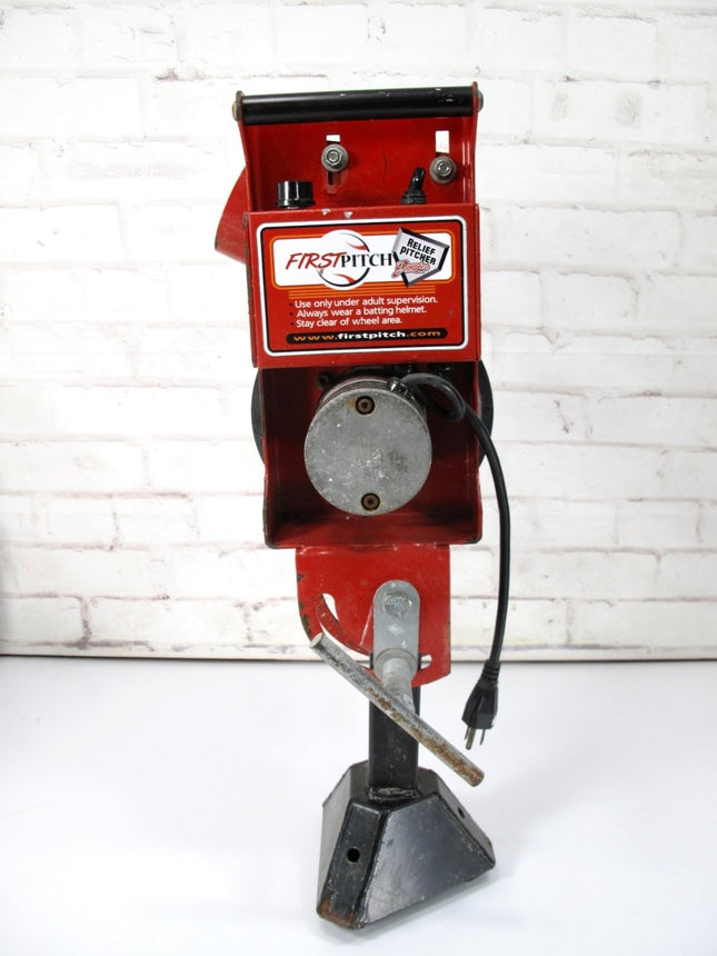 First Pitch Relief Pitcher Jr Motorized Baseball Pitching Machine 45 MPH - ZeereeZ