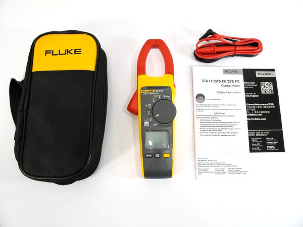 Fluke 374 FC Wireless True - RMS AC/DC Clamp Meter w/ Leads Unused - ZeereeZ