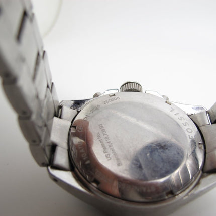 Fossil Chronograph Mens Watch with White Dial CH - 2574 Stainless Case & Band - ZeereeZ