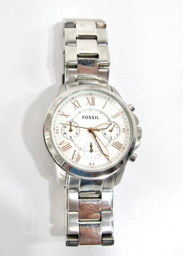 Fossil Grant Mens Chronograph Stainless Steel Watch BQ2180W - ZeereeZ