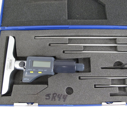 Fowler IP54 Absolute Electronic Depth Micrometer, 54 - 225 - 456, 0 - 6" Measuring - ZeereeZ