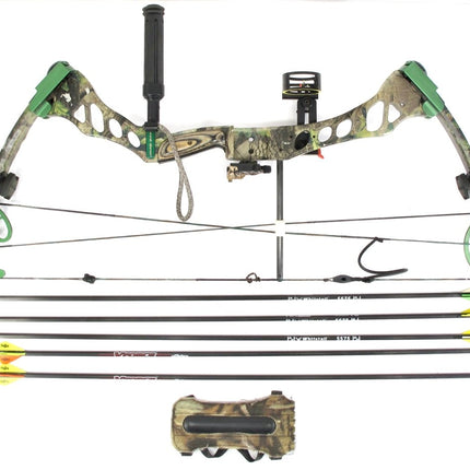 Fred Bear Instinct 29" 70# RH Compound Hunting Bow & Arrow Bundle - ZeereeZ