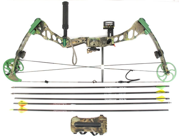 Fred Bear Instinct 29" 70# RH Compound Hunting Bow & Arrow Bundle - ZeereeZ