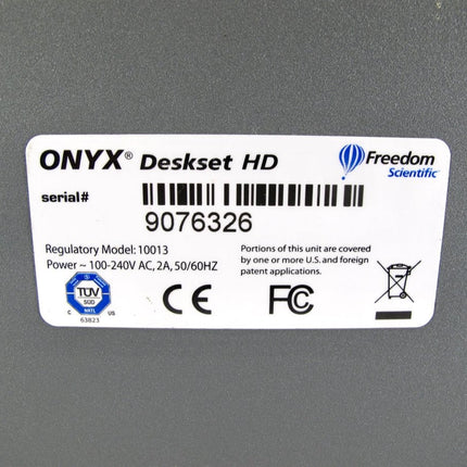 Freedom Scientific ONYX Deskset HD Low Vision Magnifyfing Enlarger Reader - ZeereeZ