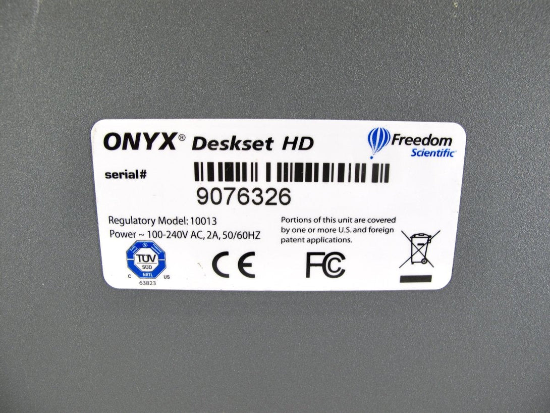 Freedom Scientific ONYX Deskset HD Low Vision Magnifyfing Enlarger Reader - ZeereeZ