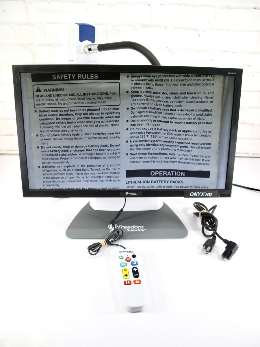 Freedom Scientific ONYX Deskset HD Low Vision Magnifyfing Enlarger Reader - ZeereeZ