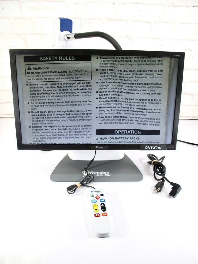 Freedom Scientific ONYX Deskset HD Low Vision Magnifyfing Enlarger Reader - ZeereeZ