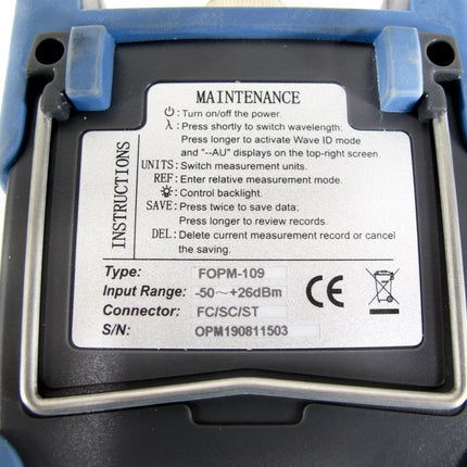 FS FOPM - 204 Handheld Optical Power Meter - 50~+26dBm - ZeereeZ