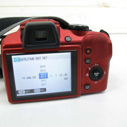 Fujifilm FinePix S8350 Red Digital Camera 16.2 Megapixel 42x Zoom DSLR - ZeereeZ