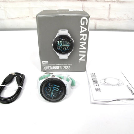Garmin Forerunner 265S GPS Watch - Whitestone/Neo Tropic Running Swimming GPS - ZeereeZ