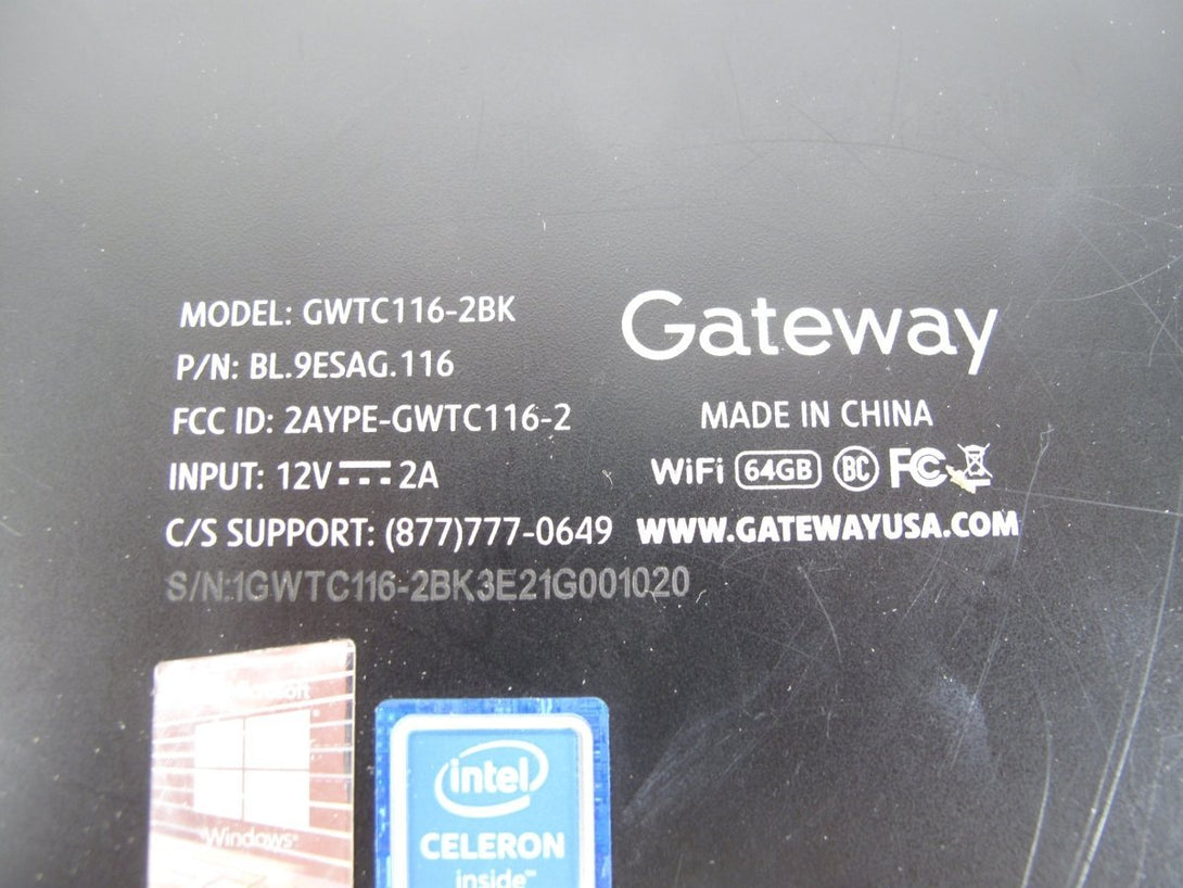 Gateway GWTC116 - 2BK Win 10 Intel Celeron N4020 1.1GHz 4GB RAM 64GB - ZeereeZ