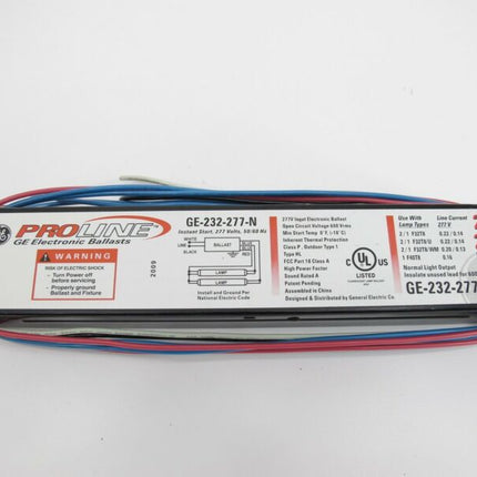 GE - 232 - 277 - N Proline 277 - Volt Electronic Ballast for (2) F32T8 or F32T8/U Lamps - ZeereeZ