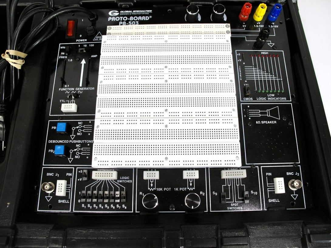 Global Specialties PB - 503 Proto Board Analog & Digital Design Trainer Breadboard - ZeereeZ