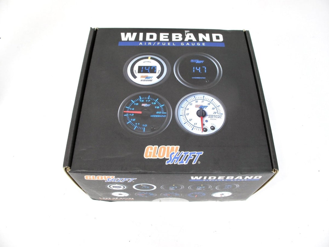 GlowShift Wideband Black 7 Color Analog E85 Air/Fuel Ratio Gauge w Data Logging - ZeereeZ