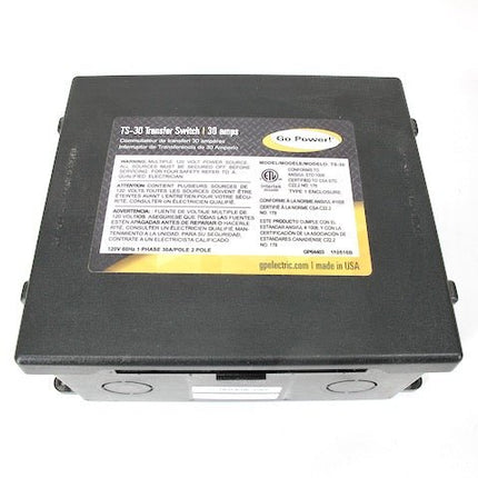 Go - Power TS - 30 30 Amp Automatic RV or Boat Transfer Switch - ZeereeZ