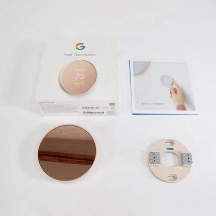 Google G4CVZ Nest Thermostat Programmable Smart Wi - Fi for Home Sand - ZeereeZ