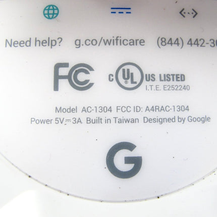 Google WiFi AC - 1304 1 Port 1200Mbps Wireless Mesh Router AC1200 Nest Extender - ZeereeZ