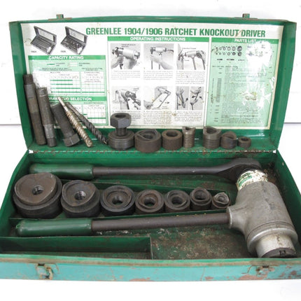 Greenlee 1906SB Ratcheting Knockout Punch Driver Kit - ZeereeZ