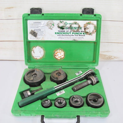 Greenlee 7238SB Slug Buster 1/2'' thru 2" Ratcheting Knockout Punch Kit - ZeereeZ