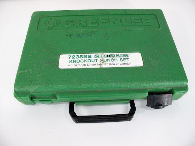 Greenlee 7238SB Slug Buster Knockout Punch Set Kit 1/2” - 2” Conduit Size - ZeereeZ