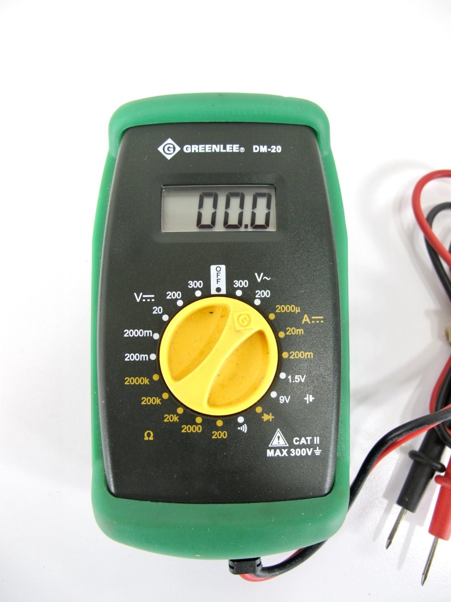 Greenlee DM - 20 Green Handheld AC/DC Voltage Manual Ranging Digital Multimeter - ZeereeZ